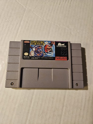 Mario's Time Machine (Super Nintendo Entertainment System, 1993) SNES Cartridge  - Picture 1 of 3