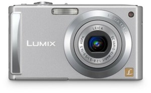 Panasonic LUMIX DMC-FX100 12.2MP Digital Camera - Silver with leather case