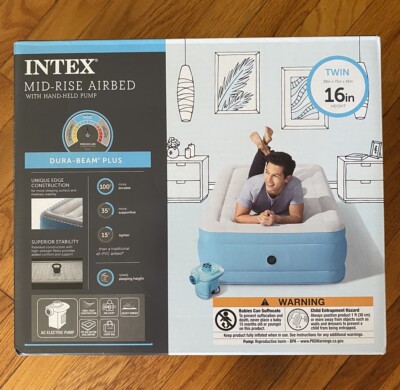 Intex Raised Air Mattress Twin Size - Blue