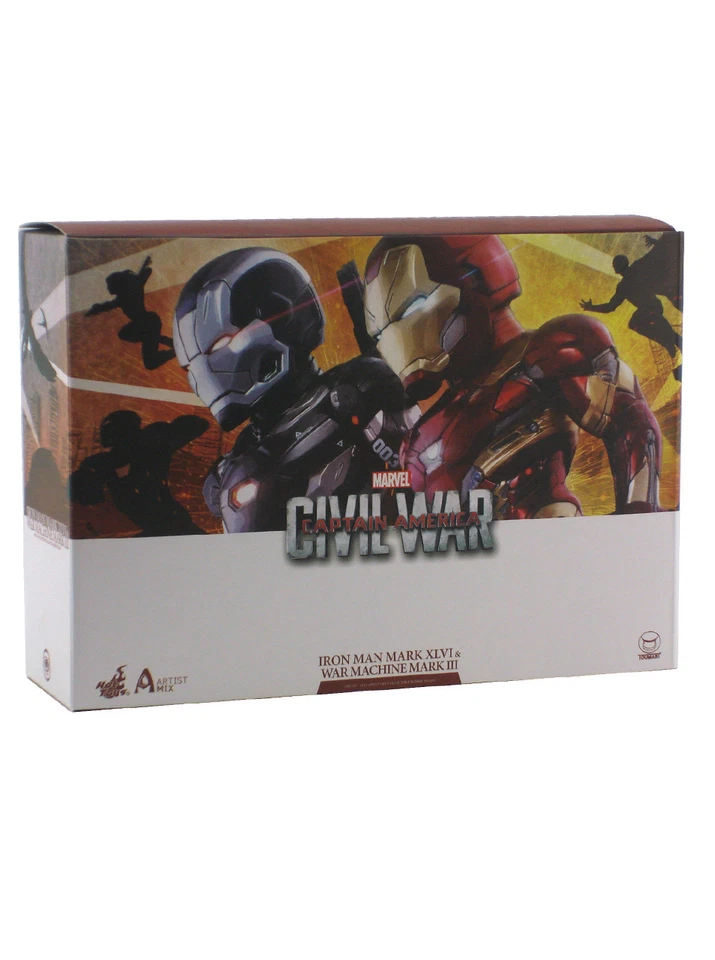 Hot Toys Iron Man & War Machine Mark II Artist Mix Set Captain America Civil War - Image 2 of 4