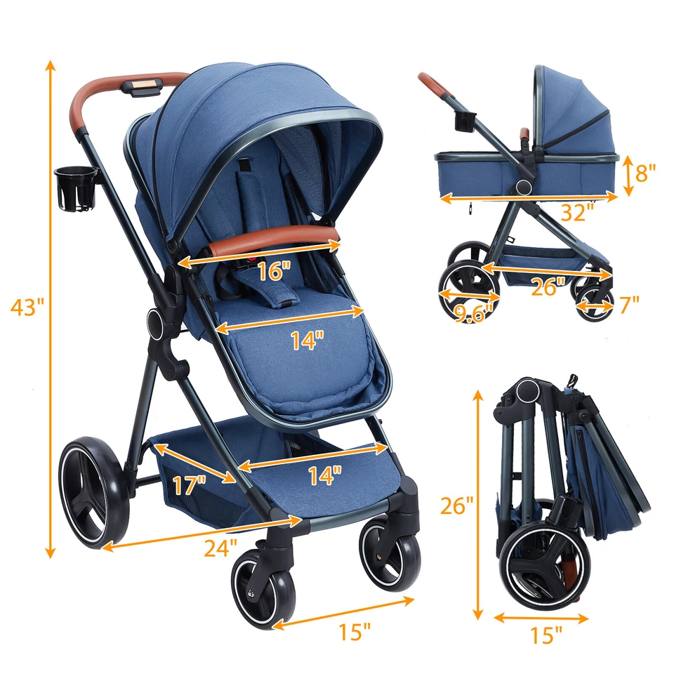 Baby Stroller Pushchair Foldable Lightweight Travel Infant Seat Umbrella Storage - Image 2 of 4