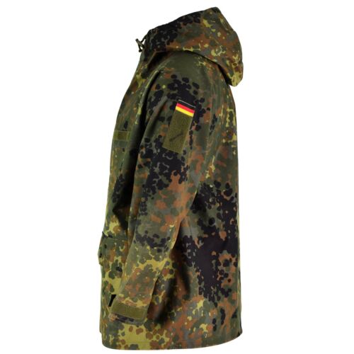 Original German army field Jacket GoreTex Flecktarn waterproof rain gear parka - Picture 3 of 10