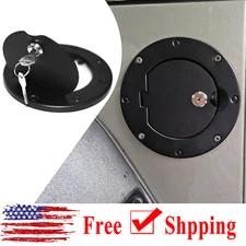 Car Locking Fuel Filler Door Gas Tank Cover Kit For 1997-2006 Jeep Wrangler TJ