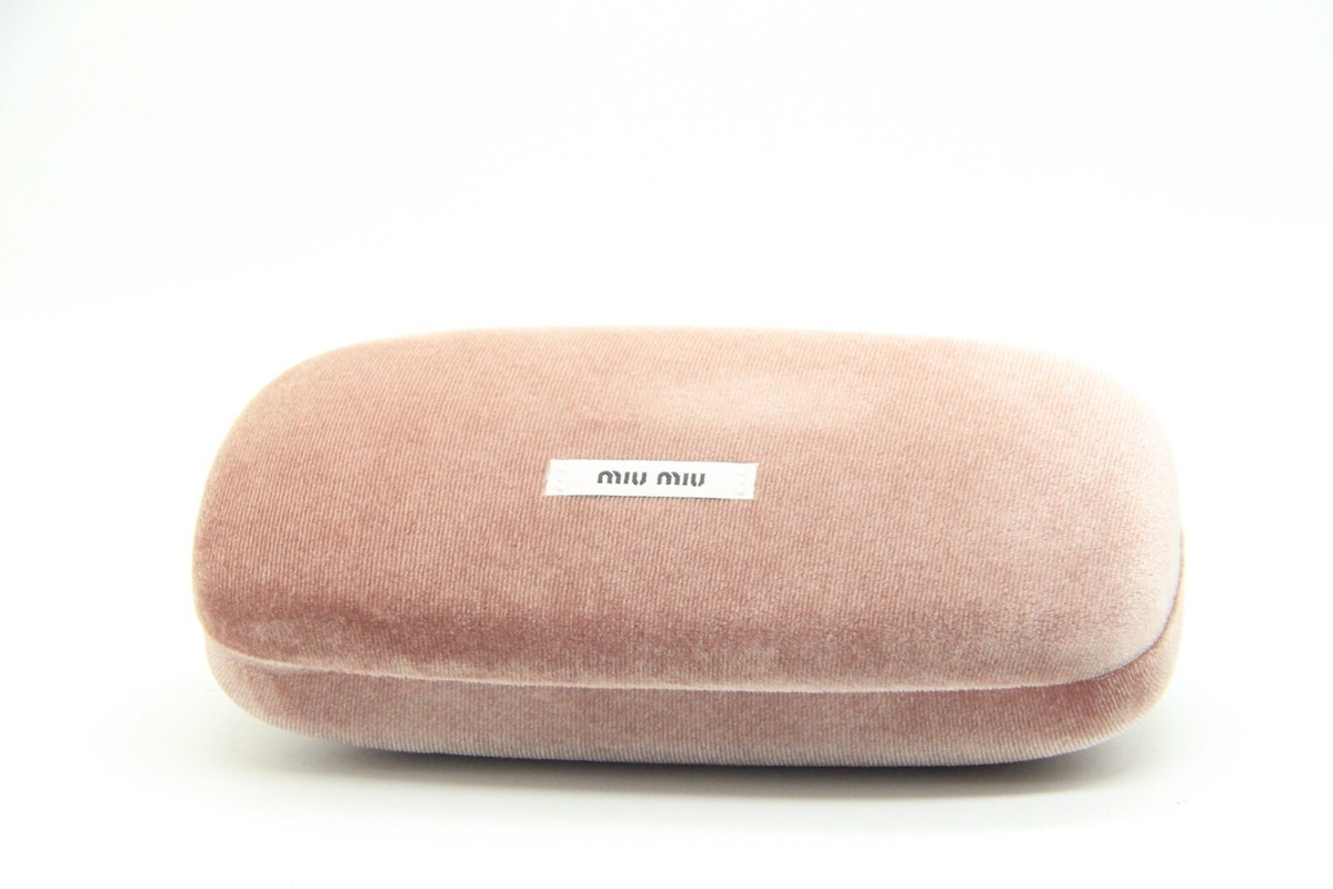 NEW MIU MIU AUTHENTIC EYEGLASSES GLASSES HARD LARGE VELVET PINK