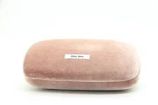 NEW MIU MIU AUTHENTIC EYEGLASSES GLASSES HARD LARGE VELVET PINK CLAMSHELL ONLY