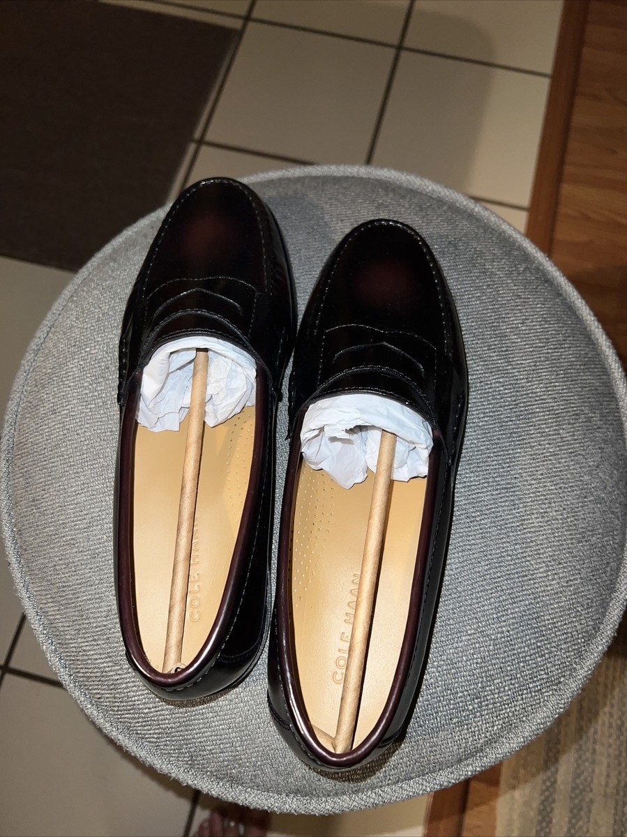 COLE HAAN Mens 03504 Shoes Burgundy Leather Penny Loafers  display picture 3