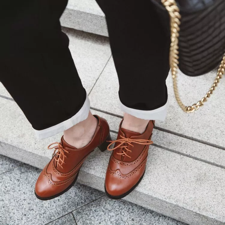 Female shop brogues shoes