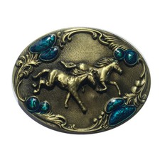 Horse Belt Buckle Western Cowboy Native American Motorcyclist HRS-07-G 