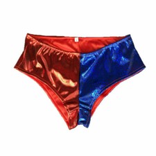 Suicide Squad Harley Quinn Shorts Pants Cosplay Costume Red Blue Fancy Dress