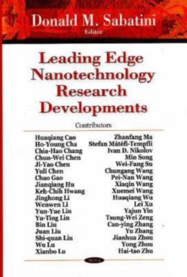 Leading Edge Nanotechnology Research Developments, Hardcover by Sabatini, Don...
