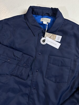 Outerknown Evolution Men s LARGE Nylon Snap Jacket Navy Blue $298 Kelly Slater L