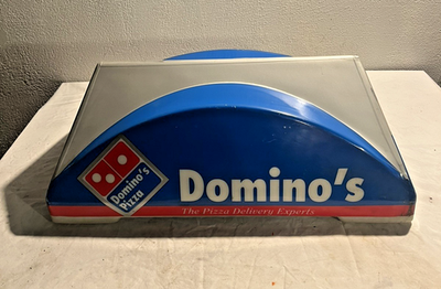 RARE Domino's Pizza Advertisement Delivery Car Magnetic Topper Lit