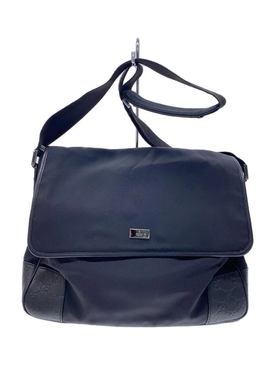 Sac bandoulière GUCCI GG toile toile noire toile