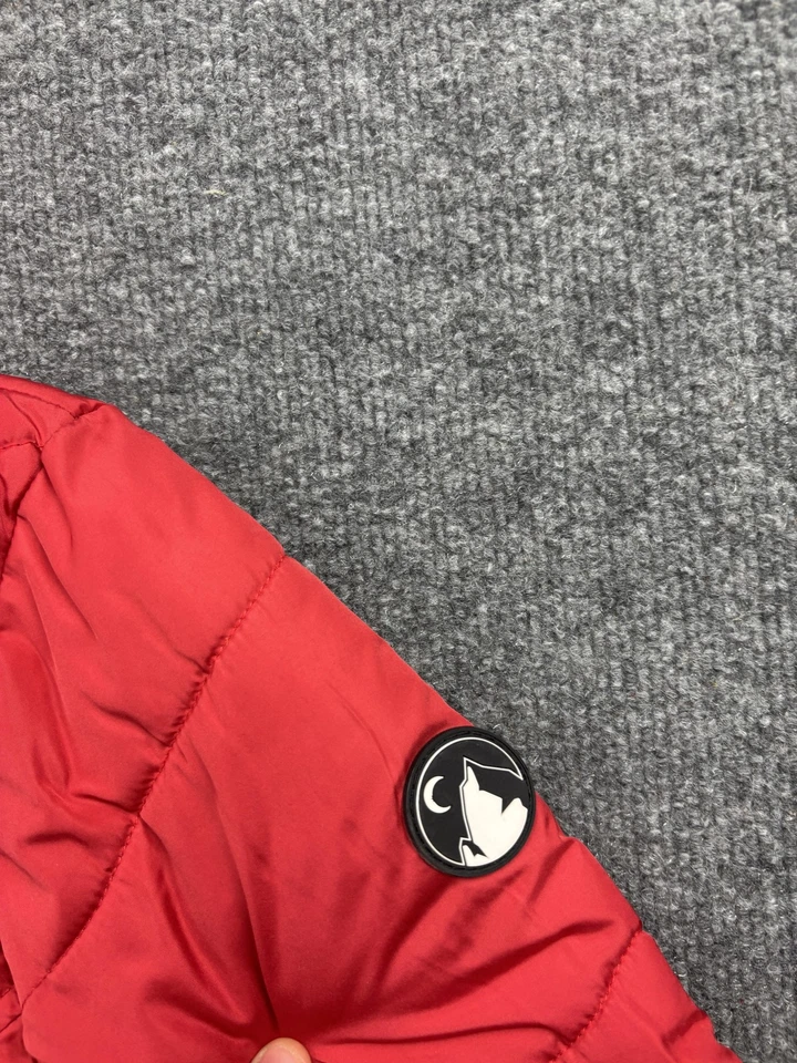 Zyia Active Jacket Womens Medium Red Hooded Puffer Quilted Full Zip Insulated - Image 2 of 4