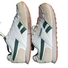 Reebok Royal Glide Ripple Sneakers White Forest Green Suede Gum Sole Low Top