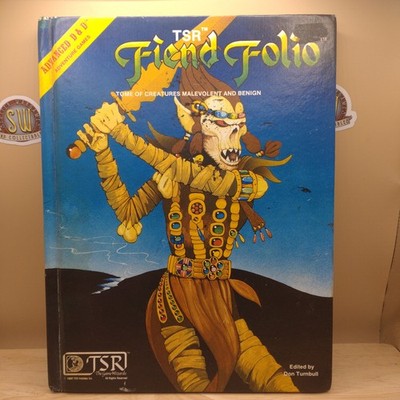 DND AD&D Advanced Dungeons and Dragons Fiend Folio TSR 1981 Hardcover Buch