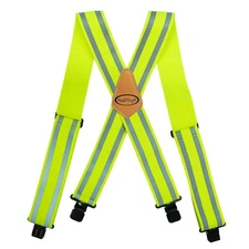 Reflective Safety Suspenders|Work Suspenders with Fully Elastic Hi Vis Reflec...