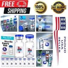 Self Healing Aluminum-Capped Glass Vials - 10 Sterile 3ml Vials for Medical Use