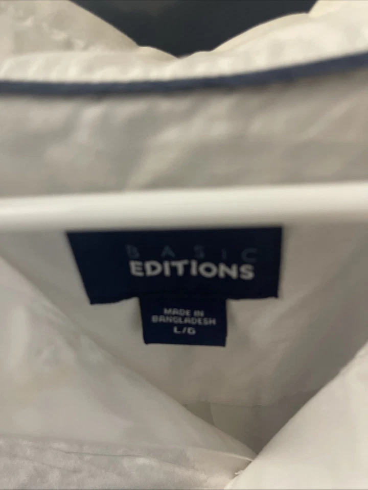 Blanco Edición Básica Lg. Camisa de vestir con botones de color para hombre. Foto 2 de 3