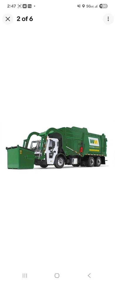 First Gear 1:34 WASTE MANAGEMENT Mack LR McNeilus Meridian Front Loader/curotto - Image 2 of 4