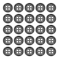 "25Stk Metallknopf 10Mm (0.39\") 4 LöCher Legierung Runde NäHnäGel"