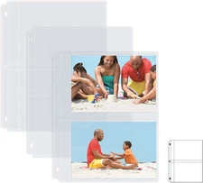 Album Refill Sheets, 5 X 7 Inch, Heavyweight, Diamond Clear 3 Ring Binder Page R