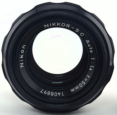 Vtg Nikon Nikkor - S.C. Auto 50mm f/1.4 Non-Ai Nikon F Camera Lens