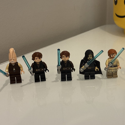 Lego Star Wars Minifigure Lot Obi-Wan, 2X Anakin, ki adi mundi, Barris Offee