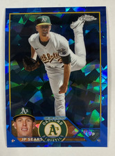 2023 Topps Chrome Update - JP Sears USC323 Blue Sapphire Oakland Athletics MLB