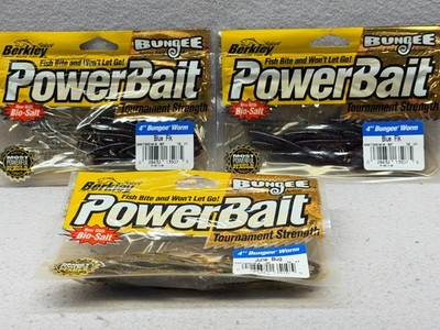 Obsolete Vintage Berkley 4'' Bungee Worms Tournament Strenght (3) 12 packs