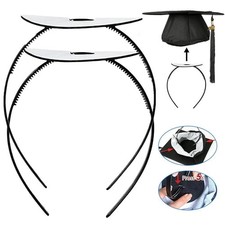 2 PCS Graduation Cap Headband Firm Anti-Fall Grad Insert Secures Your Grad Cap
