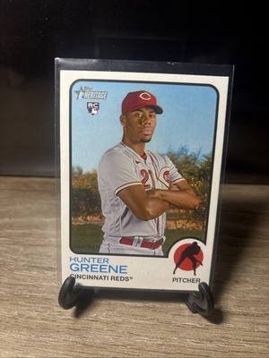 Hunter Greene 2022 Topps Heritage #694 Cincinnati Reds Rookie RC