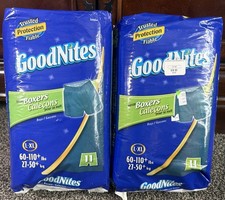 GoodNites Boys Boxers For Nighttime L-XL 60-110lbs. Qty 22