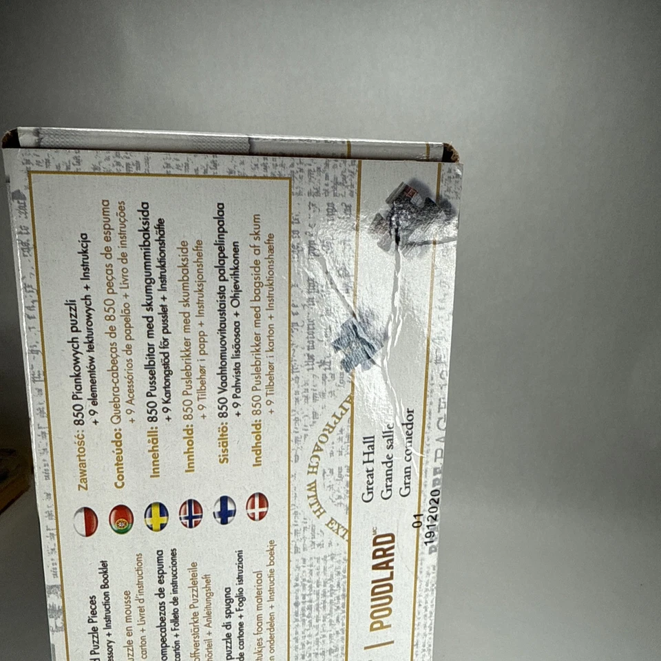 Quebra-cabeça Wrebbit Harry Potter Hogwarts Great Hall 3D 850 peças caixa lacrada - Imagem 4 de 4