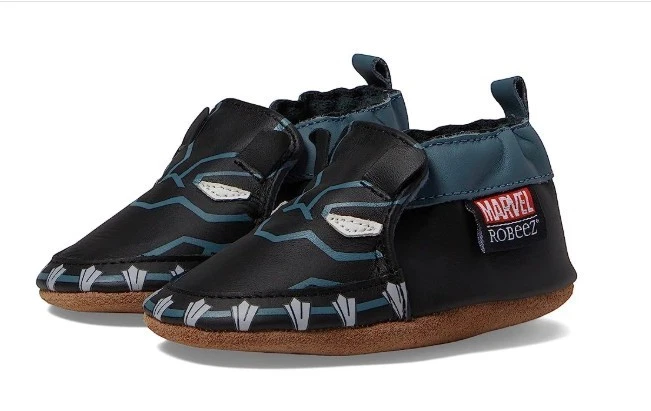 全新带盒 Robeez Marvel 黑豹软底婴儿鞋 18-24 个月 — 第 4/4 张图片