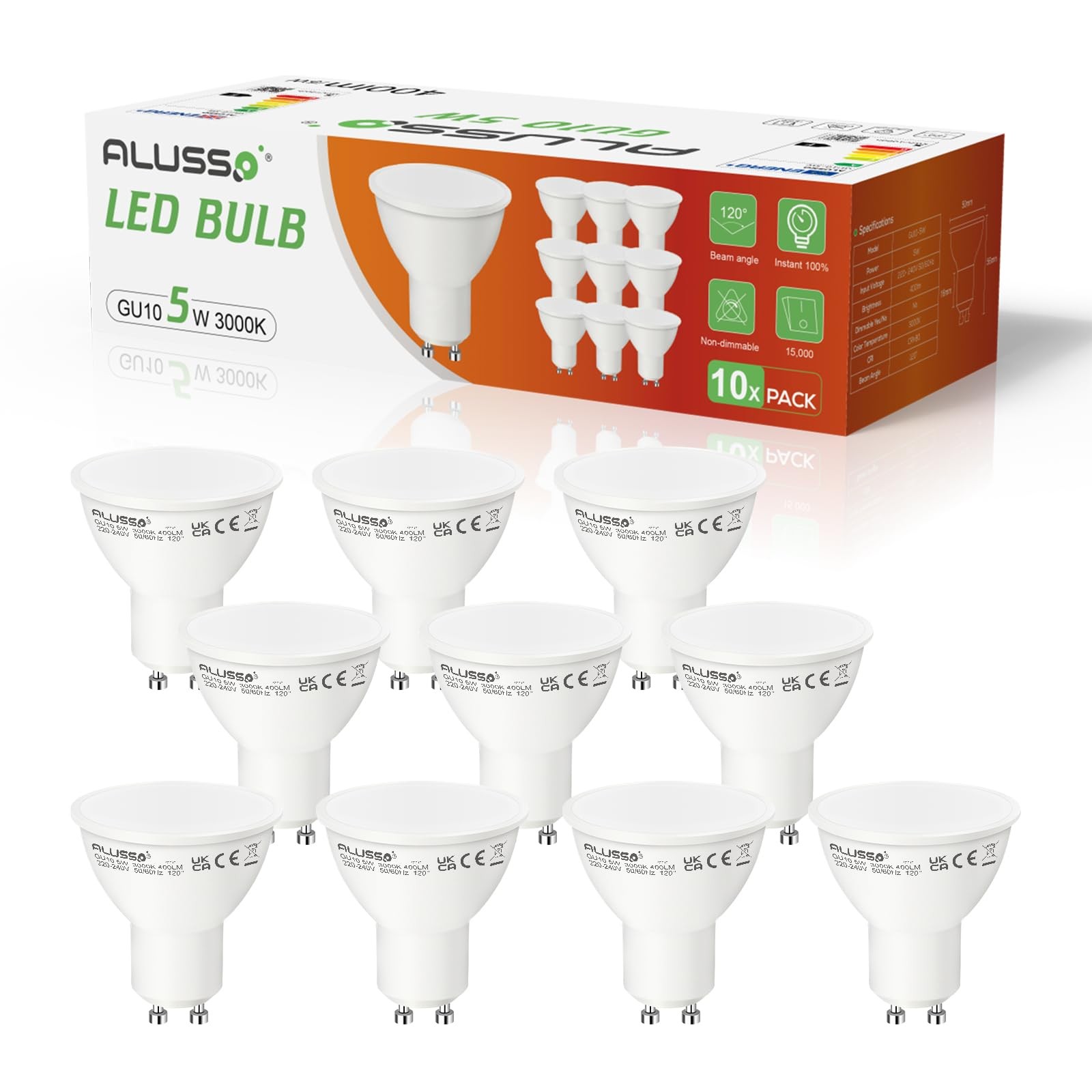 Ampoule GU10 LED 5W haute performance pour remplacer halogène 50W