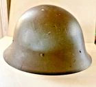 Vintage WW2 Military Swedish Army Steel Helmet 69 Leather Liner