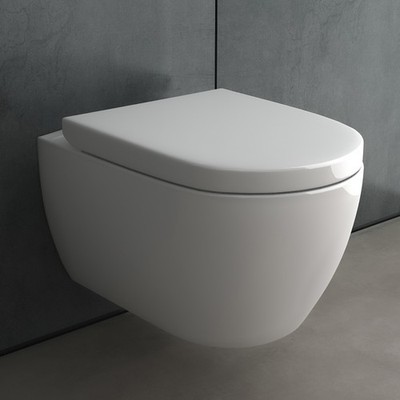 Alpenberger Spülrandloses Hänge WC Wand WC Toilette inkl. WC-Sitz mit SoftClose