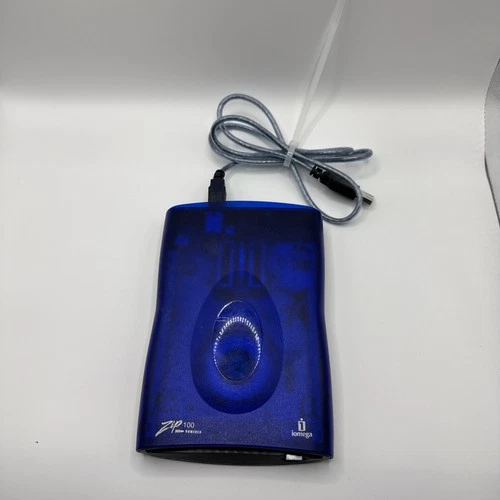 Iomega Zip 100 Blue Translucent USB External Drive Z100USB PSU