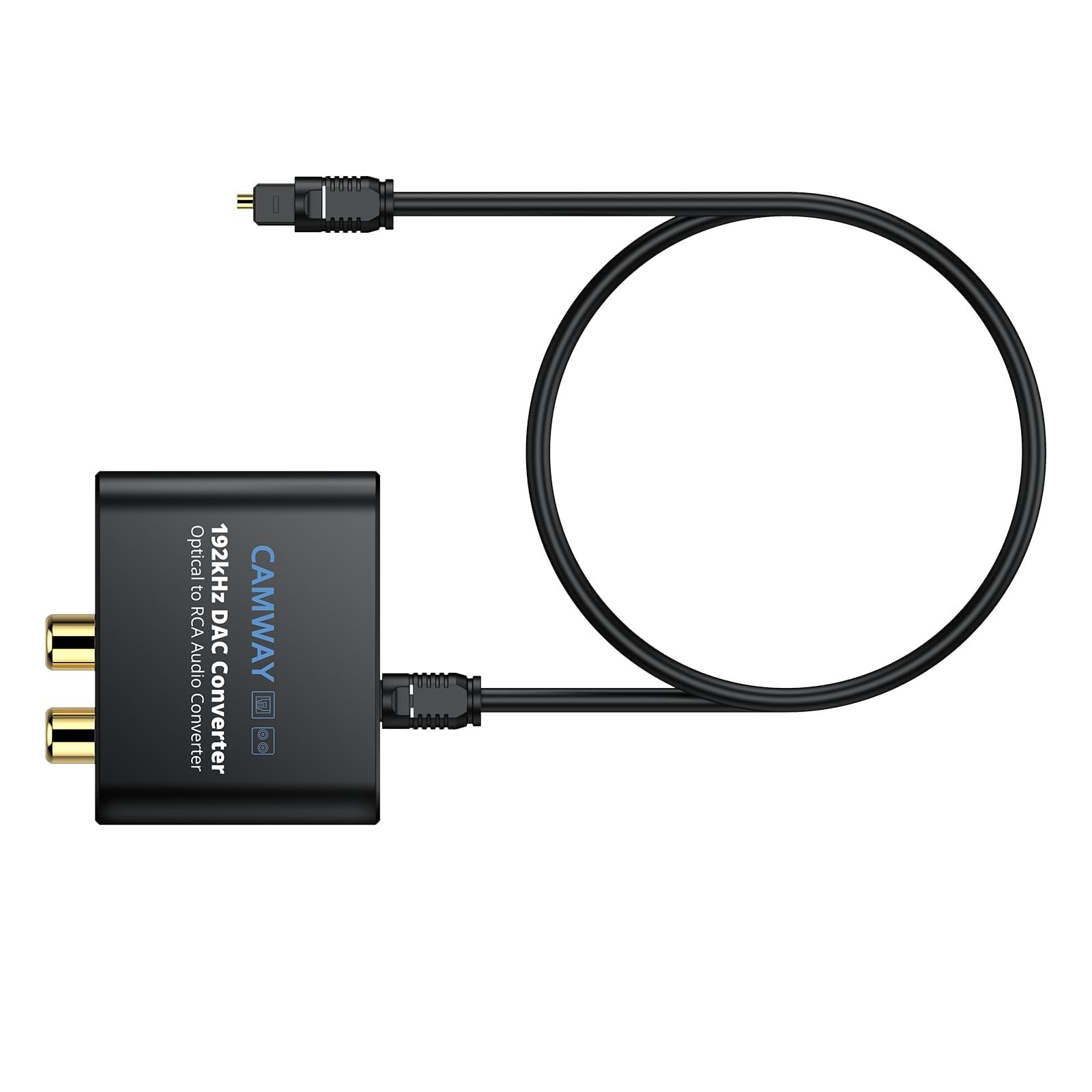 CAMWAY Digital to Analog Converter,192kHz DAC Converter SPDIF/Toslink/Optical...