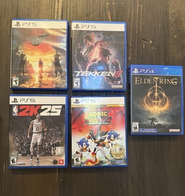 PS5 Game Lot - FF7 Rebirth, Sonic X Shadow, Elden Ring, Tekken 8, NBA 2K25