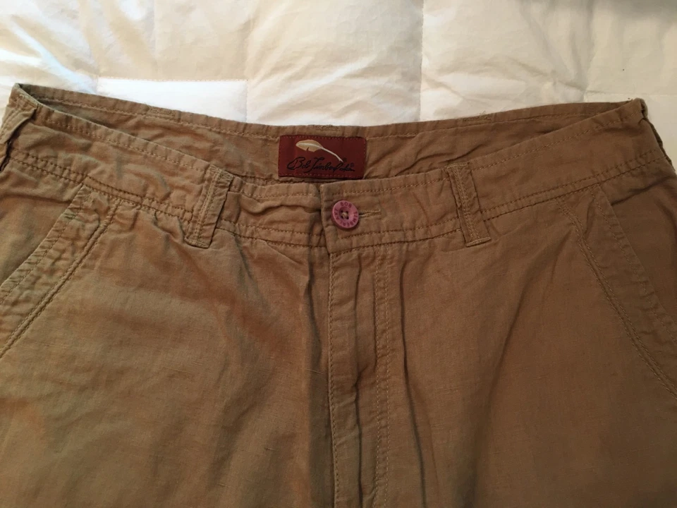 Bob Timberlake Pantalones Cortos Carga Senderismo Aire Libre Bolsillos Tostado Oscuro Rosa Botones 34 Foto 4 de 4
