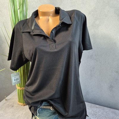 Damen Shirt Elevate Shirt Gr. XL bis XXL Kurzarm Schwarz Polokragen (3994) NEU