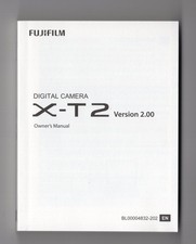 Fuji Fujifilm X-T2 Firmware 2.00 Genuine Camera Instruction Manual In English