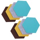 2 PCS Hexagonal Wall Patch Panel Office Felt Bulletin Board Tack