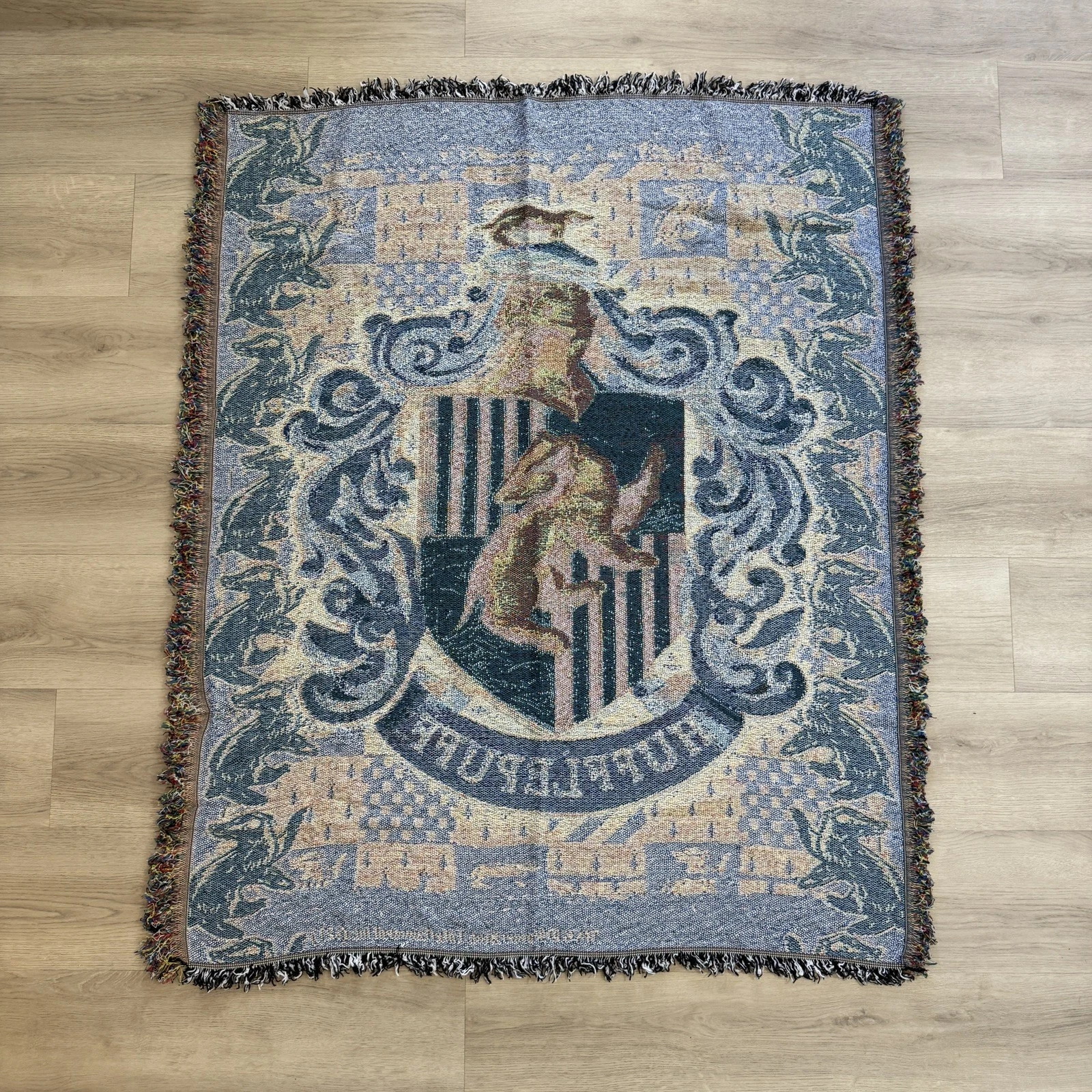 Harry Potter Woven Tapestry Throw Blanket,  Hufflepuff Crest