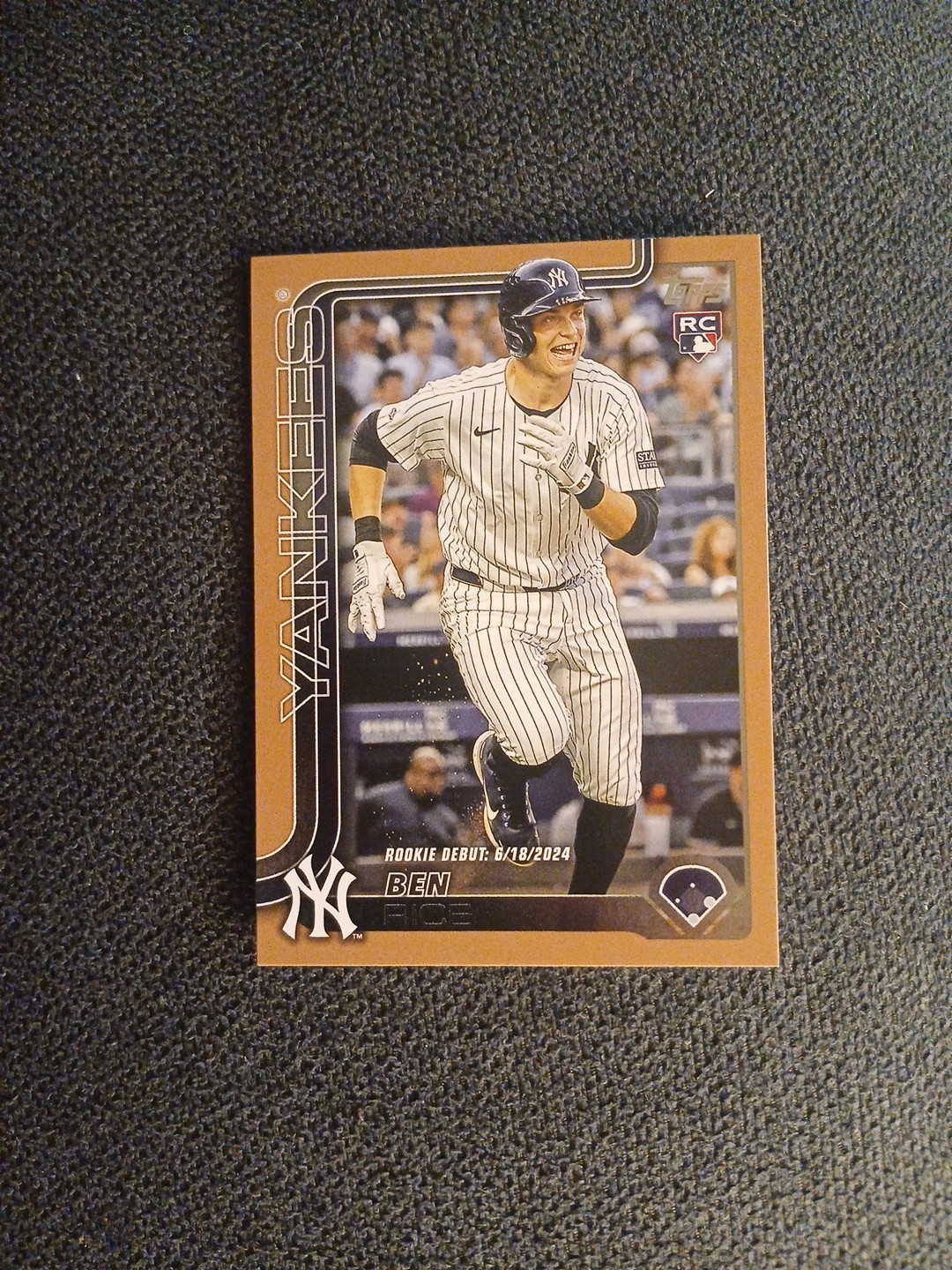 2025 Topps Update Series - Rookie Debut Ben Rice #US25 Gold /2025 (RC)