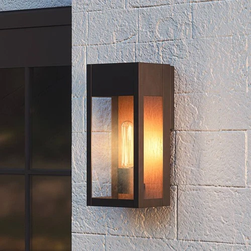 Quoizel Maren 13" High Matte Black Outdoor Wall Light - Picture 1 of 7