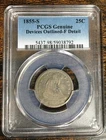 1855-S SEATED LIBERTY QUARTER ~ PCGS FINE DETAIL!