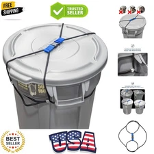Heavy-Duty Extra Large Trash Can Lock – Animal Proof for 50-96 Gallon Cans